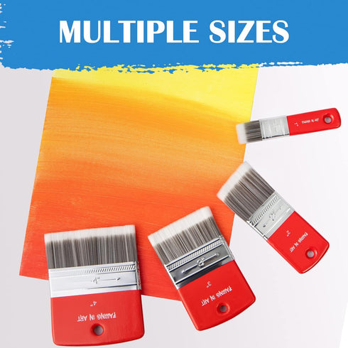 Falling in Art Flat Paddle Paint Brush, Scale Brush for Oil and Acrylic Paints,4 Inch...