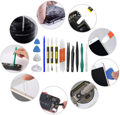 25pcs Electronics Repair Tool Kit, GangZhiBao Precision Screwdriver Set Magnetic for Fix Apple iPhone,Cell Phone,Smart Watch,Computer,PC,Tablet,iP...