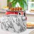 White Marble Pattern Toaster Cover 4 Slices, Dust Proof Cover for Kitchen Small Appliance Toaster Protector Cover Woman Kitchen Accessories, M...