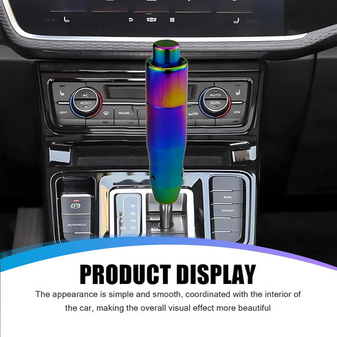 1 PC Car Modified Gear Lever, 5.7" Racing Trim Alloy Easy-Grip Shift Knob with Adapter, Gear Shifting Smooth Operation Long Handle, Universal for ...
