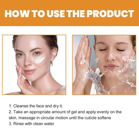 2 Pcs Orange Exfoliating Gel, Face and Body Exfoliating Scrub Gel, Deep Cleansing Moisturizing Facial Exfoliator....
