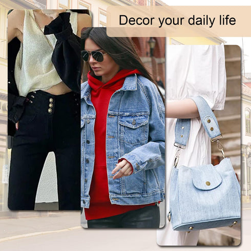 CooBigo 24Sets Metal Buttons for Jeans, 17mm No-Sew Nailess Removable Jeans Button for Jacket Coat, Loose Jeans, Pants DIY Sewing Replacement Acce...