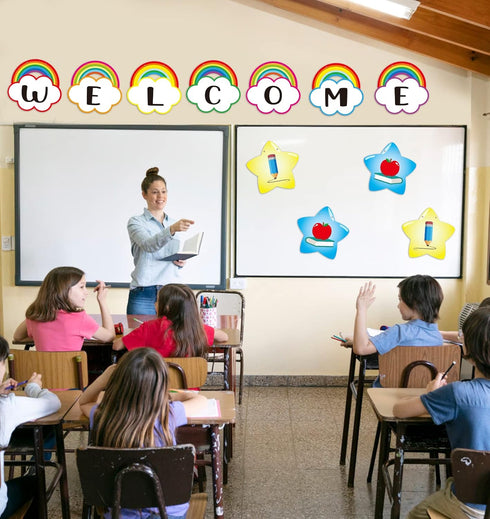 FLYAB Welcome Banner for Classroom Decorations Rainbow Welcome Bulletin Board Classroom Decorations Welcome Back to School Banner for School Class...