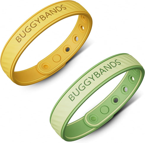 Mosquito Repellent Bracelets, 2 Pack Silicone Mosquito Repellent Bands with DEET Free, Natural & Waterproof Bug Wristbands for Kids and Adults, Ou...
