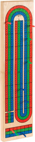 Toysmith 3-Track Cribbage Board - Handcrafted Travel Cribbage Board - Folding Cribbage Board for 2-3 Players - Classic 3-Track Layout...