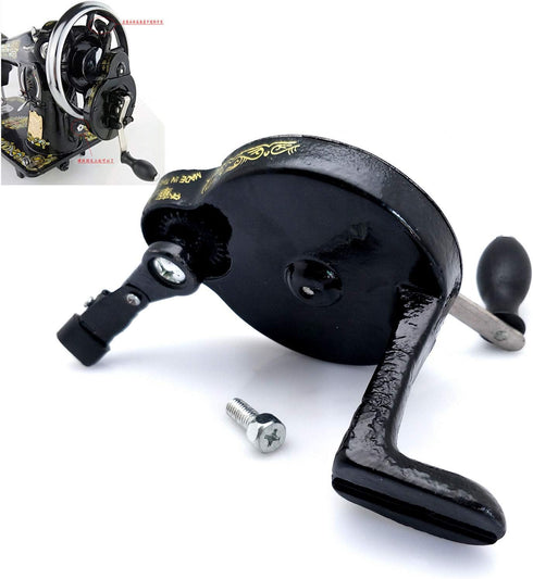 YEQIN Sewing Machine Hand Crank Compatible with Singer Spoked Wheel Treadle Sewing Machines 15 Class 127,128,28, 66, 99......