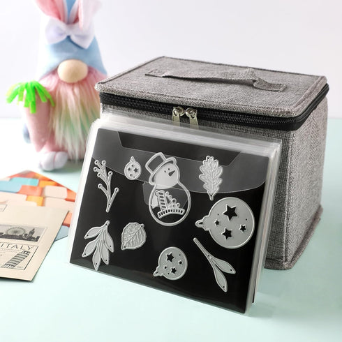 Mingting Die Cut Storage Box,Die Cut Storage Organizer,Fully-Padded Inside with Sturdy Construction, Die Cut Storage Container Box For Greeting Ca...