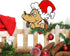 Christmas Decorations Outdoor Fence Peeker - Funny Christmas Fence Yard Signs with Thief Stole Head Arm Bag and Dog for Holiday Xmas Garden Courty...
