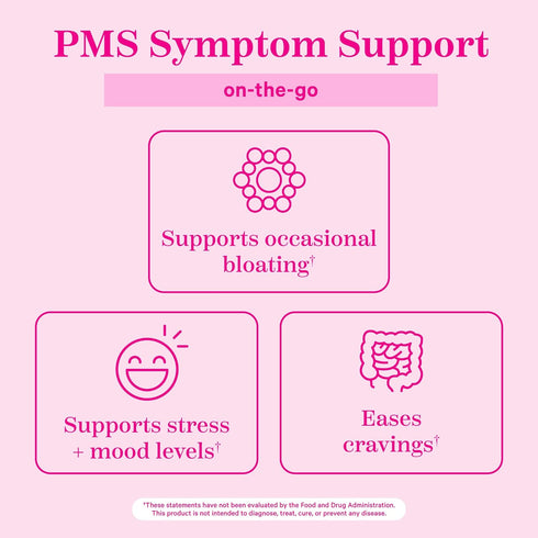Pink Stork Organic PMS Support Sweets for Teens and Women - Simple & Natural Ingredients Vitamin B6 and Peppermint - Period, Digestion, Bloating, ...