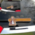 Tomahawk Chop Maroon WiperTags attach to rear vehicle wiper blades...