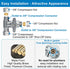 Brass Angle Stop Add-A-Tee Valve,3/8 x 3/8" x 3/8 Compression Water Splitter...