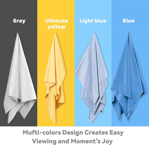 4 Pack Oversized 16" x 16" Large Microfiber Glasses and Screen Cleaner Cloth,Safe for Electronic Device Screens, Eyeglasses & Delicate Surfaces...