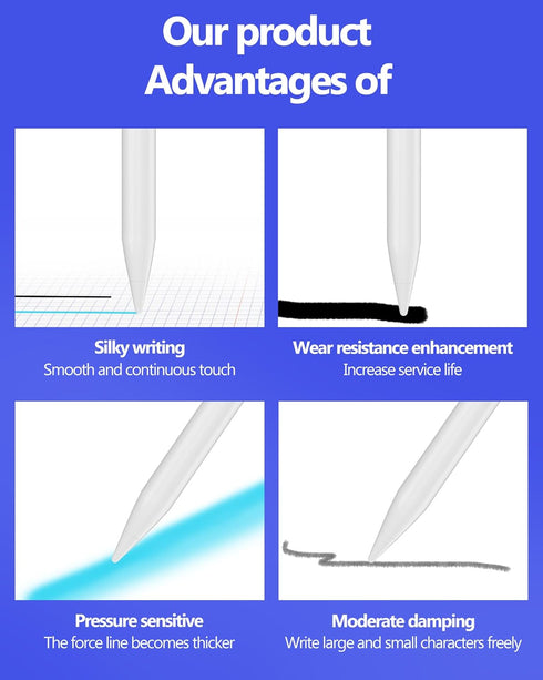 Apple Pencil 2nd Generation Tips(4 Pack)1st Generation 2 Tip Ipencil Accessories for Ipad Pro 12.9 Air 9th 10th Air 4th 5th mini 6th Tablet Touch ...