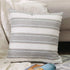 Stripe Throw Cushion Faux Linen Home Decorative Hand Made Pillow Case Cushion Cover for Naps, 24 x 24 inch, 2 Pieces...