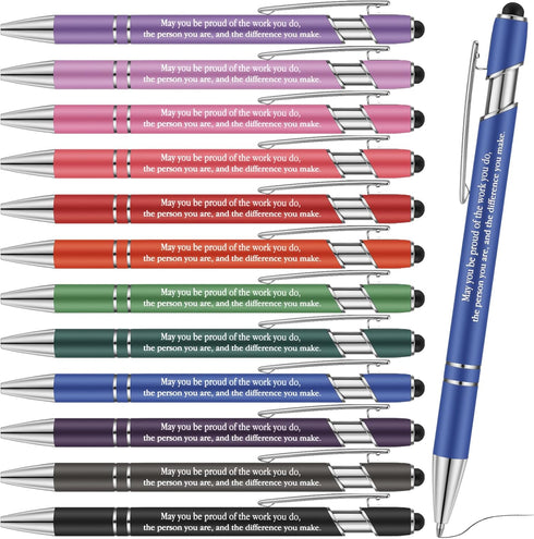 24 Pcs Graduation Employee Appreciation Pens Thank You Gifts Inspirational Motivational Pens for Student Teacher Coworker Team Office Colleague(Co...