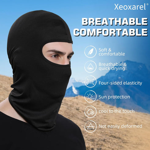Xeoxarel 6 Pieces Balaclava Face Mask, Summer Cooling Neck Gaiter, UV Protector Motorcycle Ski Scarf for Men/Women...
