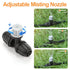 1/4 Inch Drip Irrigation Misting Nozzles Fittings, 30 Pieces Three-Way Atomizing Nozzle with Anti-leak Locked Barbed Irrigation Connector for 1/4 ...