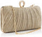 Simcat Women Gold Clutch Purses Glitter Evening Handbag Pleated Evening Bag for Lady Formal Bridal Wedding Prom...