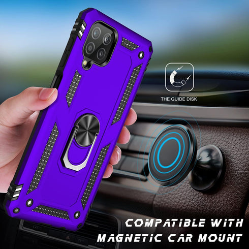 MERRO for Galaxy A42 5G Case with Screen Protector,Military Grade Shockproof Protective Phone Cover Pass 16ft Drop Test with Magnetic Kickstand an...