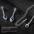 Unicra Silver Bride Wedding Jewelry Sets Blue Crystal Bridal Necklace Earrings Set Rhinestone Prom Costume Jewelry Set Choker Necklace for Women a...