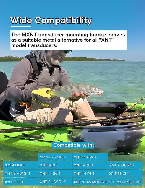 XNT Transducer Mount, 740162-1 MHX MXNT Metal Transducer Mounting Bracket for Transducer Mounting Plate, Transducers Bracket for Si G2N Transom Mo...