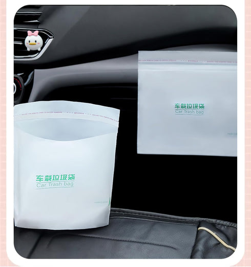 40PCS Easy Stick-On Disposable Car Trash Bag, Leakproof Vomit Bag, Beautiful Kitchen Storage Bag, Durable, Suitable for Cars,Study Rooms, Travel, ...