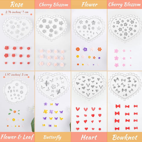 14 Pcs Polymer Clay Hoop Guide Flower Polymer Clay Molds Clay Cutters for Polymer Clay Jewelry Earring Clay Cutters 6 Sizes Hoop Guides with 30 Pc...