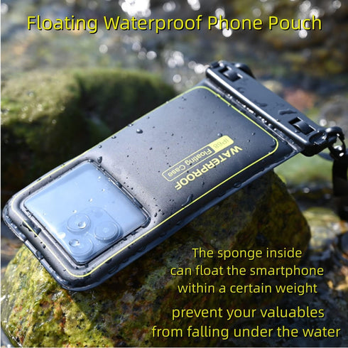 IP68 Floating Waterproof Phone Pouch, Waterproof Phone Case for iPhone 15 14 13 12 11 Pro Max Samsung Google, Float Dry Bag with Adjustable Lanyar...