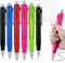 Crtiin 6 Pcs Big Pens Easy Grip Jumbo Pen Bulk with Refills Extra Large Ballpoint Pens Black Ink Fat Pens Giant Pen Oversize Retractable Pens for ...