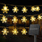 Solar Christmas Snowflake String Lights 100 LED 39 FT Outdoor Waterproof Fairy Lights with 8 Lighting Modes for Wedding, Party, Tree, Room, Garden...