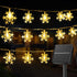 Solar Christmas Snowflake String Lights 100 LED 39 FT Outdoor Waterproof Fairy Lights with 8 Lighting Modes for Wedding, Party, Tree, Room, Garden...