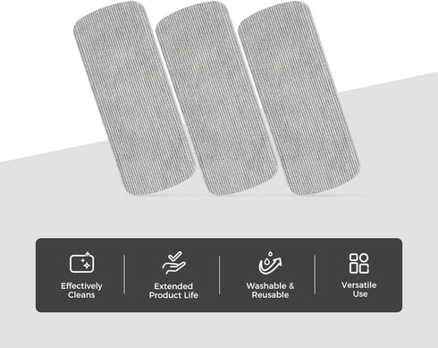 loukin 6-Pack Replaceable Felt Pads, Magnetic Whiteboard Eraser Felt Pads, Designed Replaceable Dry Erase Board Eraser, Intended for Classroom, Ho...