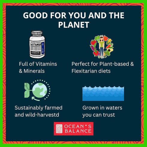 Ocean Balance’s Seafood Seaweed Seasoning — Maine Coast Seaweed — Seaweed Powder Great for Fish, Avocado Toast & Plant-Based Diets — No Salt Seaso...