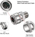 2 Sets NPT 3/8 Inch Stainless Steel Male and Female Quick Connector Kit Pressure Washer Adapters (External Thread)...
