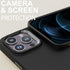 TENOC Phone Case Compatible with iPhone 12 & iPhone 12 Pro, Black Case Anti-Fingerprint Protective Bumper Matte Cover for 6.1 Inch...