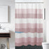 Dainty Home Waffle Weave Shower Curtain - Ombre Striped Pattern in Blush 70" x 72" - Water Resistant Polyester Blend, Washable Shower Curtain - Pe...