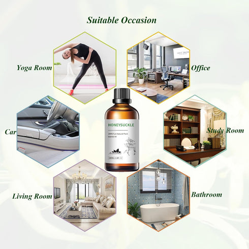 Honeysuckle Essential Oil Mumianhua Pure Honeysuckle Oil Therapeutic Grade Honeysuckle Fragrance Oil for Skin, Hair, Body, Diffuser, Candle Making...
