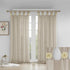 Madison Park Rosette Floral Embellished Cuff Tab Top Solid Single Window Treatments Sheer Curtain Panel Drape for Bedroom Living Room and Dorm, 50...