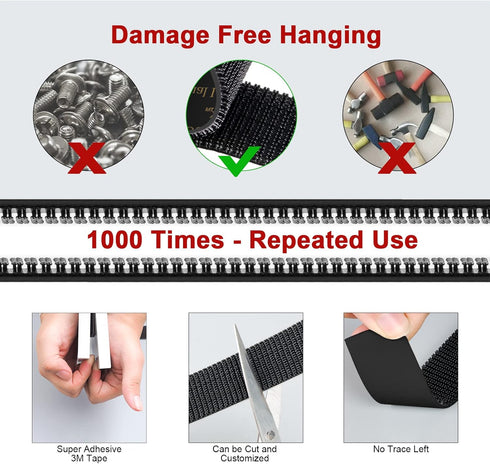 Dual Lock Fasteners, Reclosable 10 PCS 1in x 2in Heavy Duty Mounting Tape with 3M Adhesive Black Fastener 400 for Indoor/Outdoor Use, Great for Me...