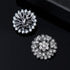 4 Pcs Sliver Rhinestone Buttons Crystal Embellishments for Clothing Jewelry Making DIY Decoration Bottons for Sewing Crafts Wedding Bridal(Button-...