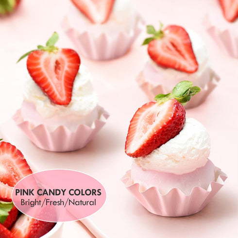 Cupcake Liner,100 Count Standard Muffin Wrappers Non-stick Greaseproof 210g PET Coated Paper Baking Cups for Wedding,Baby Shower, No Muffin Pan Ne...