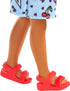 Barbie Chelsea Doll, Small Doll Wearing Removable Blue Dress with Colorful Print & Pink Shoes, Brown Hair & Green Eyes...