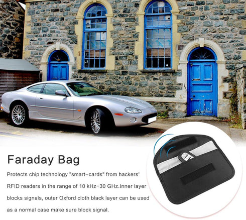 ONEVER Signal Blocking Bag, GPS RFID Faraday Bags for Phones Faraday Bag Pouch Shield Cage Wallet Phone Case for Cell Phone Privacy Protection Car...