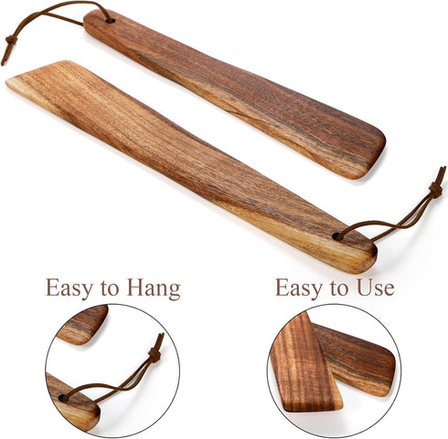 Tebery 4 Pack Small Wood Flipper Teak Wood Spatula Set for Cast Iron, 10 Inch 12 Inch Flat Wooden Turner Multipurpose Wood Cooking Utensil for Fli...