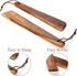 Tebery 4 Pack Small Wood Flipper Teak Wood Spatula Set for Cast Iron, 10 Inch 12 Inch Flat Wooden Turner Multipurpose Wood Cooking Utensil for Fli...