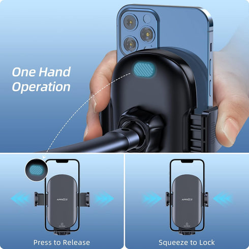 APPS2Car Wireless Car Charger 15W Fast Charging Car Phone Holder Charger Wireless Car Charger Mount for Dashboard Windshield Air Vent Compatible w...