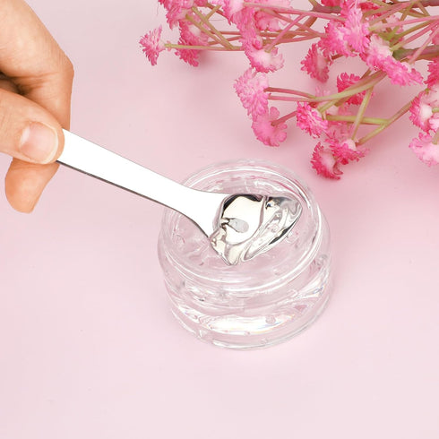 2Pcs Cosmetic Spatula Reusable Facial Massage Spatula Practical Mini Makeup Eye Cream Applicator Multi-functional Beauty Face Skincare Spoon for M...