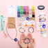 JIYIEW Evil Eye Bracelet Kit 4mm Glass Seed Beads Jewelry Making Kit with Evil Eye Beads, Evil Eye Charms, Clay Beads, Gold Spacer Beads and Elast...