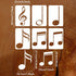 FINGERINSPIRE 6 Pcs Music Painting Stencil 8.3x11.7inch Reusable 6 Styles Musical Notes Pattern Drawing Template DIY Art Music Notation Decoration...