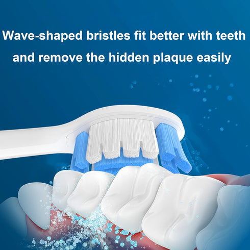 Generic for Philips Sonicare Toothbrush Soft Electric Toothbrush Replacement Heads, 4 Packs, White...